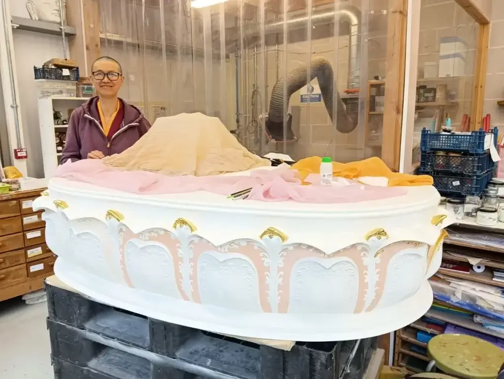 Buddha statue lotus base