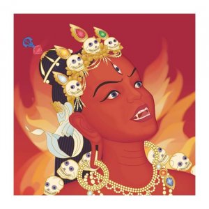 The Beutiful face of Buddha Vajrayoginini - female buddha of wisdom
